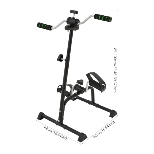 Pedal Exerciser for Seniors, Under Desk Exercise Bike, Low Impact Fitness Pedaler, Adjustable Resistance, Arm & Leg Exerciser for Home, Office, Indoor Physical Therapy, 5-Level Height