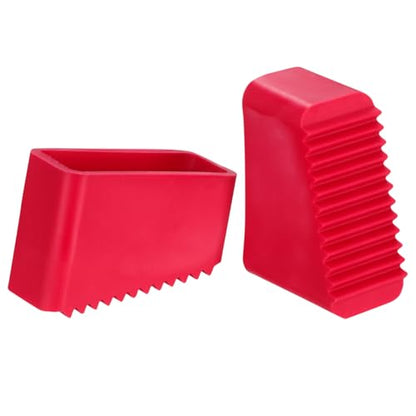 Cabilock Ladder feet Covers 4 Pack Non-Slip Ladder Foot Protective Covers for Extension Accessories Rubber Pads Replacement 2.16 X 1.49 X 0.98 in - color: 2.red