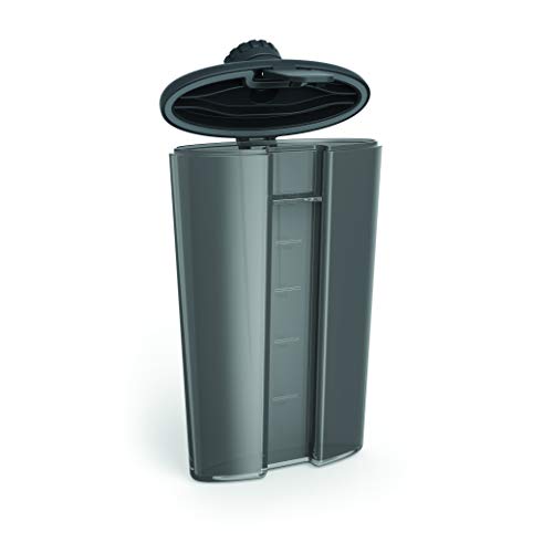 Host Easy-Fill Hip Liquor Flask for Alcohol with Hinged Refill Lid and Hinged Lid, Dishwasher Safe BPA-Free Plastic, Grey, 6 Oz, Set of 1