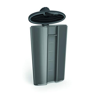 Host Easy-Fill Hip Liquor Flask for Alcohol with Hinged Refill Lid and Hinged Lid, Dishwasher Safe BPA-Free Plastic, Grey, 6 Oz, Set of 1