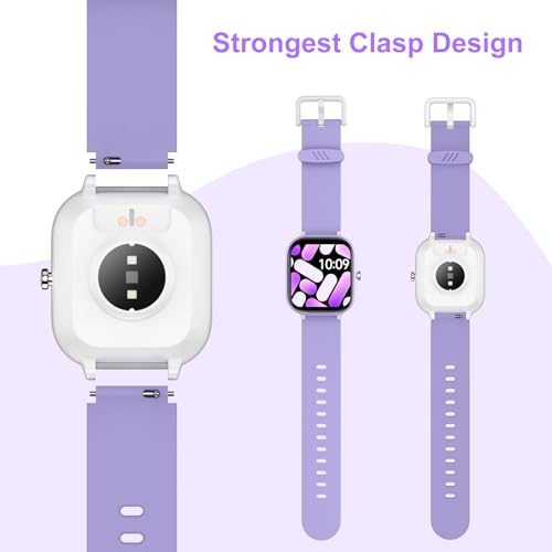 Kids Watch, IP68 Waterproof Smart Watch with 19 Sport Modes, Pedometer, 19 Sports Modes, Great Tracker Gift for Kids - color: Purple