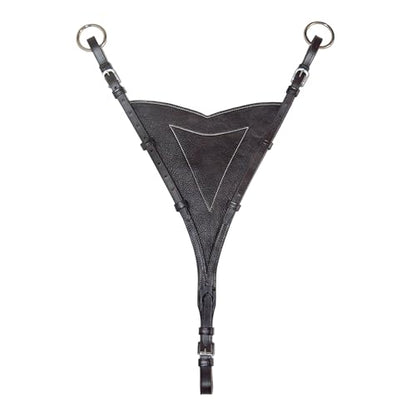SIE Adjustable Bib Running Martingale Attachment – Soft Leather (Brown) - color: Brown