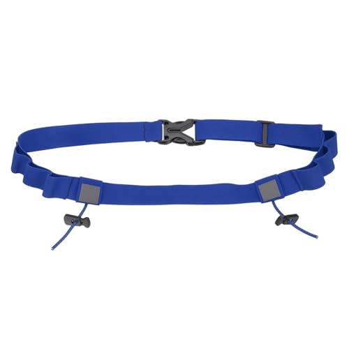 Bib Belt, Race Belt Triathlon Running Number Holder Elastic Comfortable with 6 Gel Loops, Sport Race Bib Holder 1Pcs, Blue for Runners/Marathon/Cycling - color: Blue