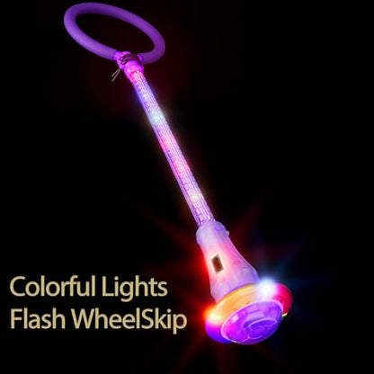 Skip Ball for Kids,Ankle Jumping Toy with LED Lights and Digital Counter - color: Purple
