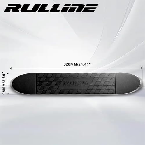 RULLINE 4"x24" Oval Step Bar Tread Pad Anti-Slip Rubber 4-Pack