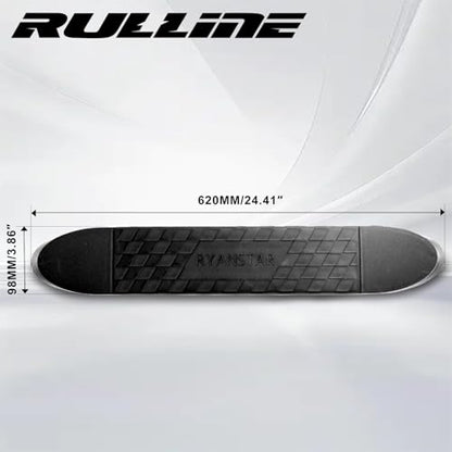 RULLINE 4"x24" Oval Step Bar Tread Pad Anti-Slip Rubber 4-Pack