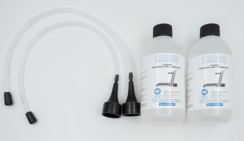 Silicone Treadmill Belt Lubricant, NSF H1 Grade,13-inch Application Tubes, Pure Silicone Oil, Non-Toxic & Odorless, High-Temperature Resistant, Easy to Use for All Brands (16.8 oz/496 ml (2x8.4 oz)) - size: 16.8 oz/496 ml ( 2x8.4 oz )