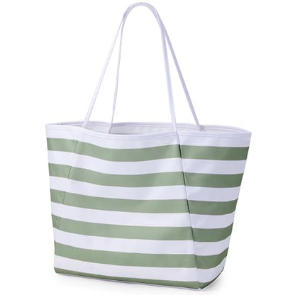KALIDI Beach Tote Bag Women Large Waterproof Sandproof Shoulder Handbags - color: Beauty Green