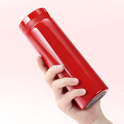 10oz Mini Water Bottle Stainless Steel Thermos Small Flask - Insulated Vacuum, Leak Proof, Keeps Drinks Hot/Cold - Ideal for Coffee, Tea, Water - Red - color: Red, size: 9.5 Ounces