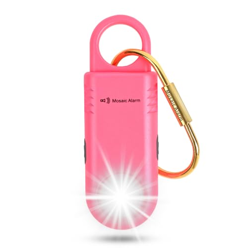 135dB Rechargeable Personal Safety Alarm Ultra-Bright Flashlight & Strobe Light. Non Slip Grip Keychain Emergency SOS Siren for Women, Students. Loud Sound Hiking Bear Alerts Hot Pink - color: Hot Pink