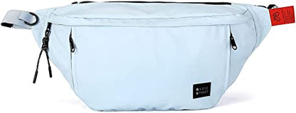Large Crossbody Fanny Pack for Women Men,Waterproof Waist Bag Pack - color: Light Blue, size: Large