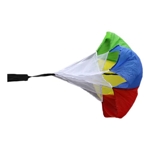Kids Speed Training Resistance Parachute, Running Drag Chute for Youth Athletes Track Field Sprint Football Soccer Train Workout Equipment, Variable Resistance at Different Speeds - color: Red