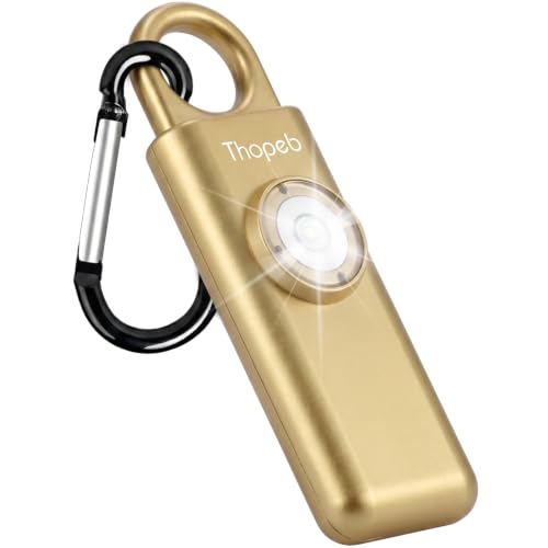 Personal Safety Alarm for Women – Superior Loud Siren & SOS Strobe - color: Metallic Gold
