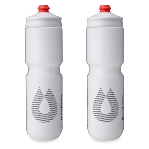 HydraPak Breakaway Surge Lightweight Bike Water Bottle (30oz, White) - color: White, size: 30oz/880ml