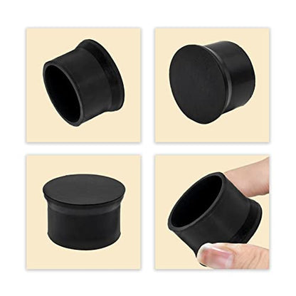 Flyshop Furniture Chair Leg Caps Round Black 4PCS 50mm 2" - style: Inner Diameter-50mm