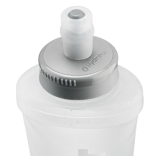 Mammut Soft Flask, Lightweight Bottle, BPA/PVC-Free, High-Flow Silicone Bite Valve, Minimal Pack Volume, Freeze & Hot Water Safe for Trail Use, Transparent, 16.9 ounces, Logo 2 - color: Logo 2