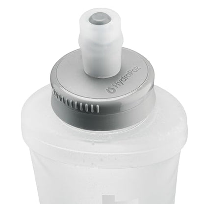 Mammut Soft Flask, Lightweight Bottle, BPA/PVC-Free, High-Flow Silicone Bite Valve, Minimal Pack Volume, Freeze & Hot Water Safe for Trail Use, Transparent, 16.9 ounces, Logo 2 - color: Logo 2