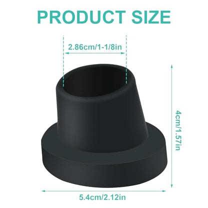 4 Pcs Replacement Feet for Bath Chair Leg Caps Heavy Duty Slope Rubber Feet Pad for Bath Seat Shower Stools (Black, 1-1/8") - color: Black