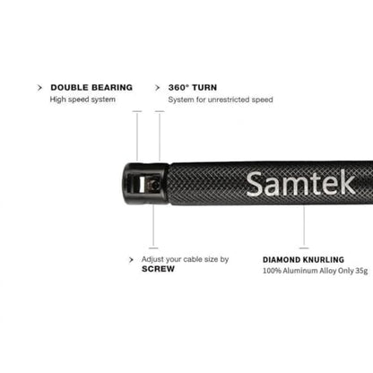 Speed Crossfit Jump Rope, easy double unders. Wire anti-entanglement. - color: Black