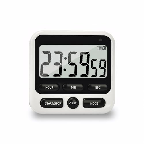 Nkove Digital Kitchen Timer 24 Hour with Clock, Countdown Count Up Timer
