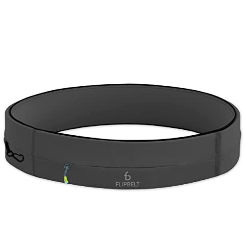FlipBelt Zipper Running Belt, Waist Pack for Fitness and Running, US Company - color: Carbon, size: XX-Small