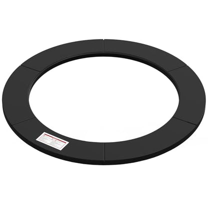 LANGXUN Universal Trampoline Repalcement Safety Pad, 8ft 10ft 12ft 14ft 15ft 16ft Waterproof Surround Spring Foam Cover for Round Frame - color: Black, size: 10ft