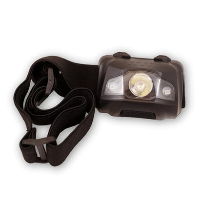 House of Marbles Adventurer's LED Headlamp, Super Bright Battery-Powered Head Torch with 4 Light Modes, 5 Adjustable Beam Angles and Head Strap for Camping, Hiking, Running and DIY