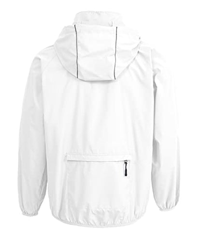 Men's Lightweight Waterproof Jacket Packable Windbreaker - color: White, size: X-Large