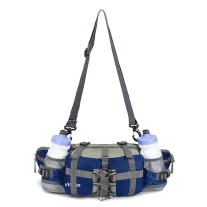 VISCNE Outdoor Fanny Pack Hiking Fishing Waist bag 2 Water Bottle Holder Lumbar Pack