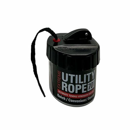 Rapid Rope Canister, 70ft Black Tactical Paracord, 1100lb Test, USA Made - size: 70ft, style: Black