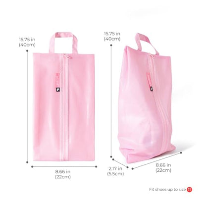 pack all Shoe Bag for Travel, Water-Resistant Shoe Pouch for Sports - color: Pink, style: 1 Pack
