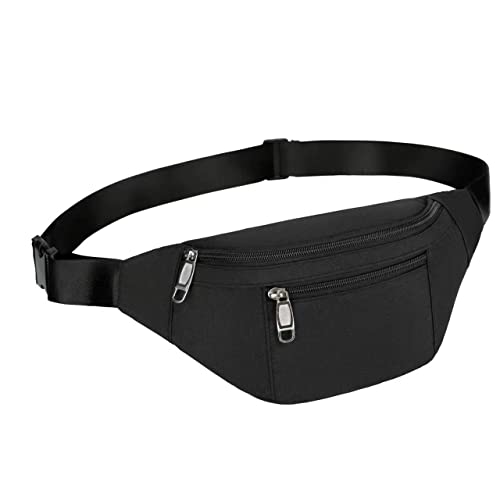 Waist Pack Bag for Men&Women - Fanny Pack for Workout Traveling Running. - color: (004)Black