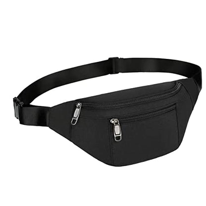 Waist Pack Bag for Men&Women - Fanny Pack for Workout Traveling Running. - color: (004)Black