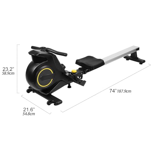 Rowing Machine, Magnetic Rower Machine with Adjustable Resistance, Magnetron Flywheel Rowing Machine, Home Exercise Sunny Rowing Machine