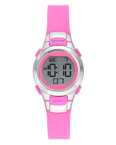 Armitron Sport Women's Digital Chronograph Resin Strap Watch, 45/7012 - color: Neon Pink