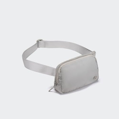 Pander Unisex Belt Bag Fanny Pack for Women with Adjustable Strap, Small Waist Pouch for Workout Running Traveling Hiking - color: Seal Grey