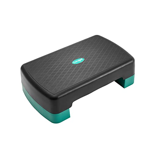 Yes4All Aerobic Exercise Step Platform, Exercise Stepper with Risers for Cardio and Strength Training, Workout Stepper for Home Gym - color: A. Neo Green