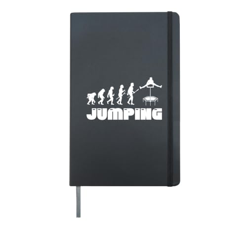 Evolution Jumping Fitness | Trampoline Sport | Jump Workout Hardcover Journal, Black