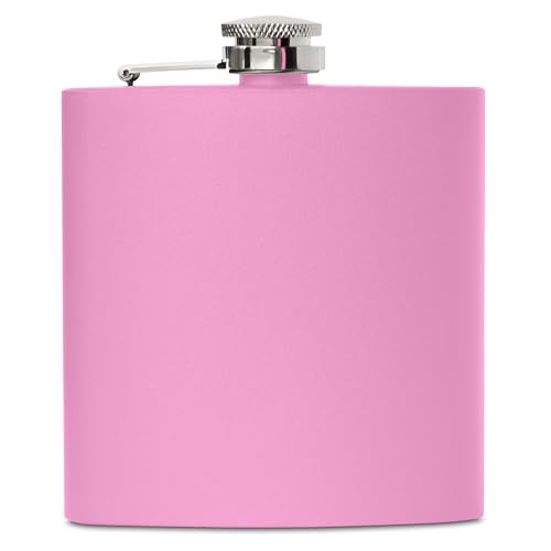 Clear Water Home Goods 6 oz Hip Flask w/Funnel, Light Purple - color: Matte Light Purple