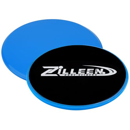ZILLEEN Exercise Sliders for Working Out Pilates Fitness Discs 2pcs - color: Blue