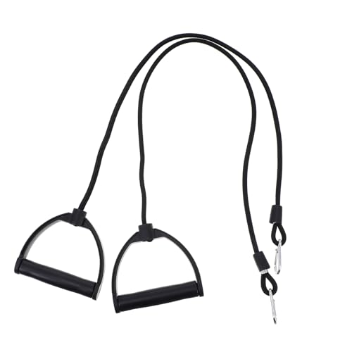 IMIKEYA Resistance Bands: 1 Pair Stepper Resistance Band Fitness Exercise Bands with Handles Fitness Bands Pull Ropes Exercising Bands Resistance Bands for Workout Strength Training at Home, Black