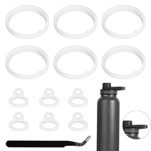 Water Bottle Lid Replacement for Thermoflask 24/32/40/64oz, Straw Gasket Replacement Accessories & Tweezers Silicone O Ring Rubber Seal Washer Part Compatible with Thermoflask Chug Spout Lid