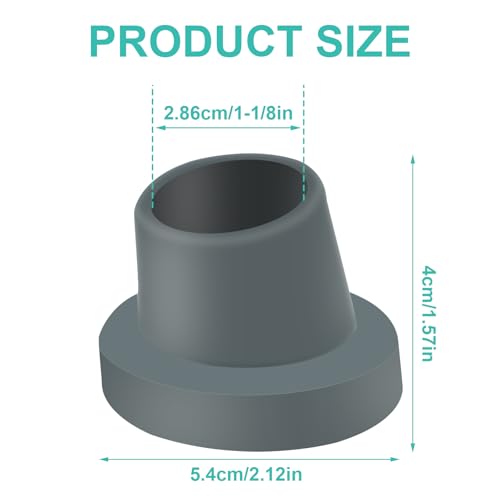 4 Pcs Replacement Feet for Bath Chair Leg Caps Heavy Duty Slope Rubber Feet Pad for Bath Seat Shower Stools (Gray, 1-1/8") - color: Grey