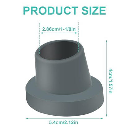 4 Pcs Replacement Feet for Bath Chair Leg Caps Heavy Duty Slope Rubber Feet Pad for Bath Seat Shower Stools (Gray, 1-1/8") - color: Grey