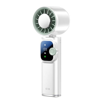 Portable Handheld Fan,Ice Cooling Personal Fan,Rechargeable Mini Fan(White) - color: White