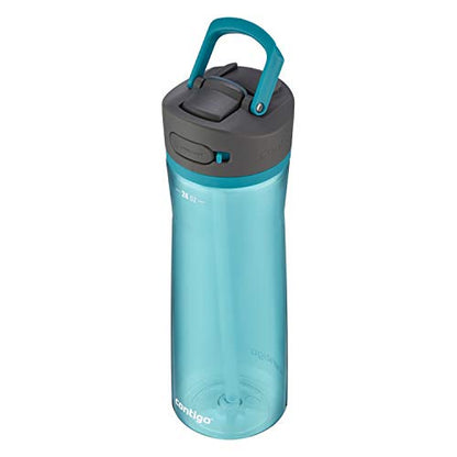 Contigo Ashland 2.0 Leak-Proof Water Bottle with Lid Lock and Angled Straw, Dishwasher Safe, Interchangeable Lid, 24oz, Juniper - color: Juniper, size: 24oz (Pack of 1), style: Single