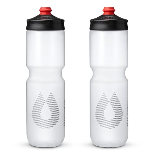 HydraPak Breakaway Surge Lightweight Bike Water Bottle (30oz, Clear) - color: Clear, size: 30oz/880ml