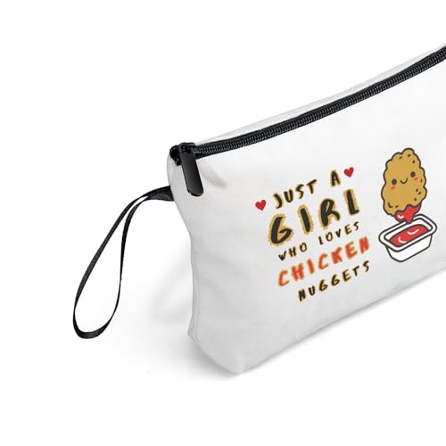 Chicken Nugget Foodie Gifts for Women, Small Cosmetic Makeup Bag - color: chicken39