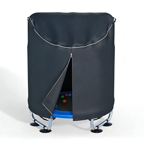 XCZ outdoor trampoline cover, suitable for 60 inch children's round trampoline. Using 600D Oxford cloth, waterproof/sun resistant. Full coverage, black. - size: 62" Dia x 57" H