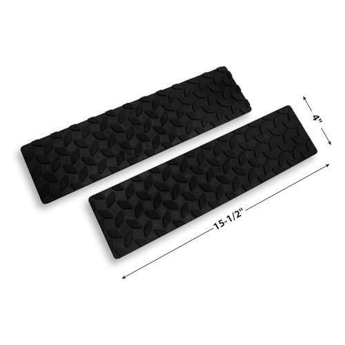 Performance Tool W1893 4 x 15.5 in. Adhesive Rubber Step Mats, 2 Pack